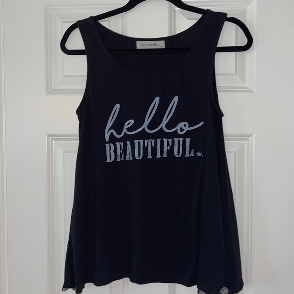 Crowned Free lace inset swing tank Size Medium